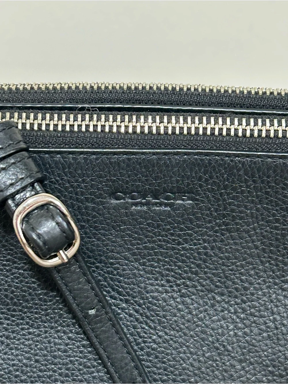 Coach F51682 Lyla Park Black pebble Leather Double Zip Crossbody Purse - Picture 14 of 14